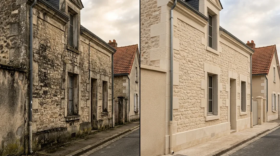 Résultat ravalement de façade au Mans — Ravalement Le Mans