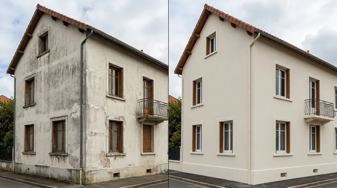 Résultat ravalement de façade au Mans — Ravalement Le Mans
